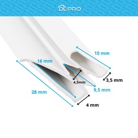 DL-pro Door Seal 2 m Universal Cut to Size for Fridge Freezer Fridge Freezer Combination Fridge Freezer
