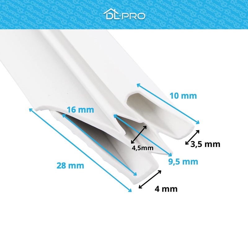 DL-pro Door Seal 2 m Universal Cut to Size for