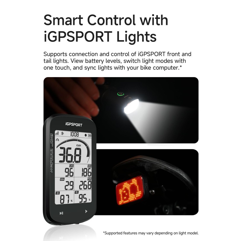 iGPSPORT BSC100MAX GPS Bike Computer, Wireless 3'' Screen Auto Start/Stop