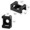 QWORK® Pack of 200 Screwable Cable Tie Base for 9mm