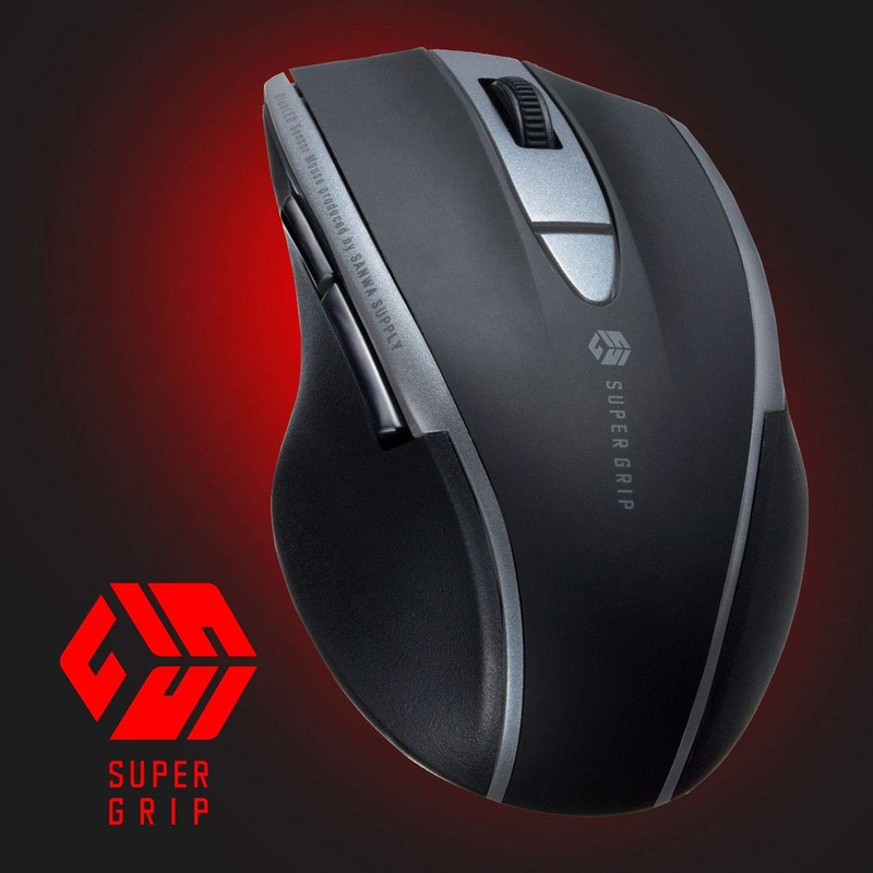 Sanwa Supply MA-BTBL167BK Bluetooth Mouse, Silent, Blue LED, 5 Buttons