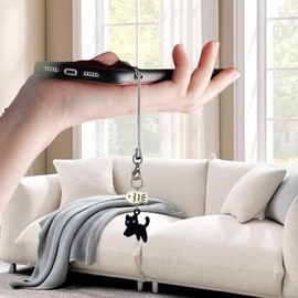 Animal Pendant for Phone | Resin Cat Cartoon Phone Pendant,Cartoon Aesthetic Animal Phone Strap Phone Accessories for Keychain & Wallets