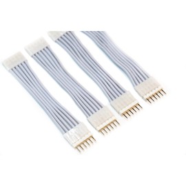 Litcessory Flexible Corner Connector/Extension Cable Compatible with Nanoleaf Essentials Lightstrip (2in, 4 Pack, White)