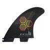 FCS II CI Upright Tri Fin Set (Black, Medium)
