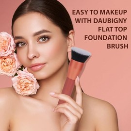 Daubigny Brocha Base Maquillaje Diámetro Superior Líquido Prémium Plana Profesional Kabuki Perfecta Maqu