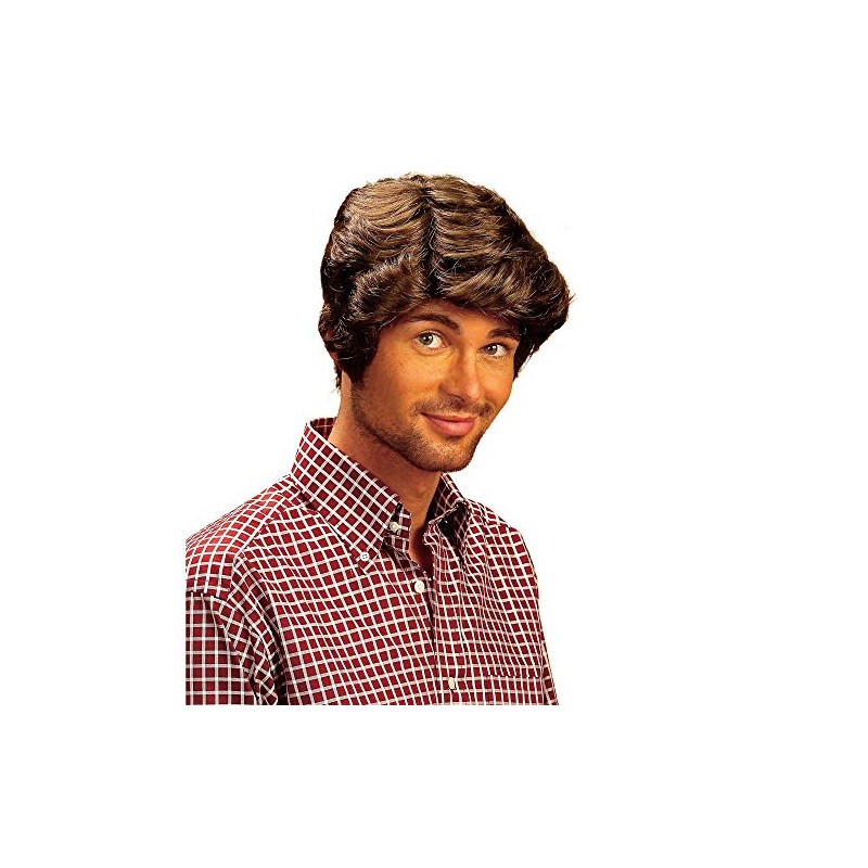 Rick Brown Wig for Hair Accessory Fancy Dress