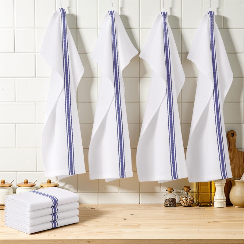 Homaxy Kitchen Towels 6 Pack, 15 x 25 Inch, 100%