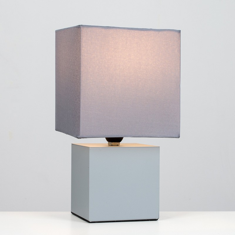 MiniSun | Modern Grey Cube Design Touch Table Lamp with