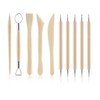 Clay Modelling Tools, 10 Pcs Wooden Clay Sculpting Modelling Pottery