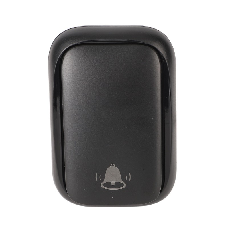 Black Self Powered Wireless Doorbell No Wiring Punching Outdoor Welcome