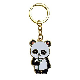 Jungle Empire Panda Keyring Panda Gift for Adults and Children Cute Panda Bear, gold