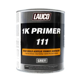 LAUCO 1K High Build Gray Acrylic Primer Surfacer, Fast-Drying, High-Build Automotive & Industrial Primer for Metal, Steel & Body-Filler (32 fl oz / 1 Quart)