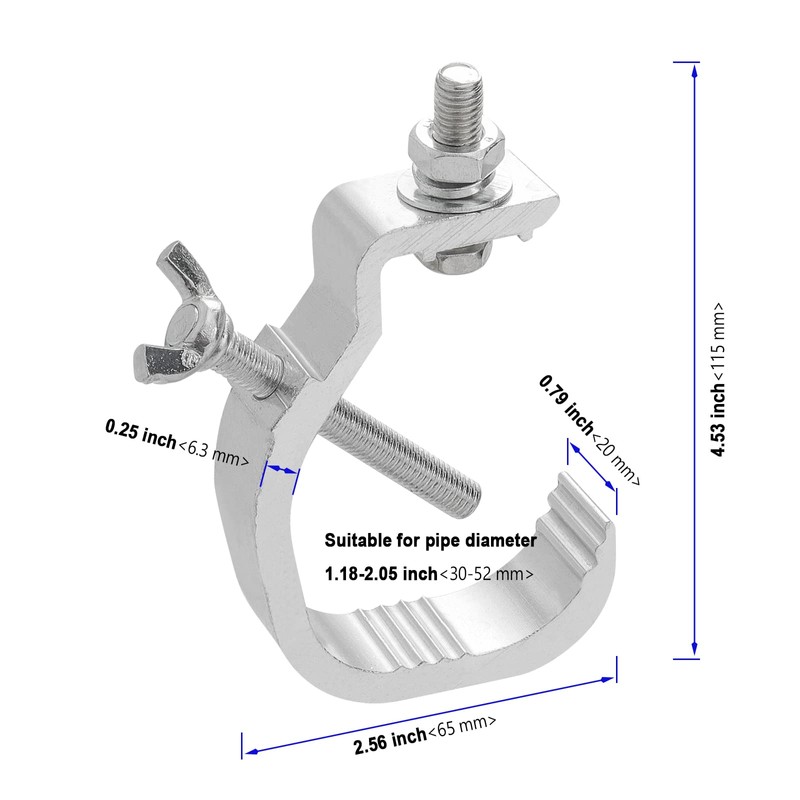KOHAND 8 Pack Stage Light Clamp Hook, Aluminum Alloy Truss