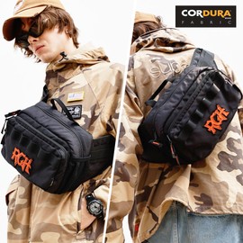 Rough Enough Tactical Fanny Pack Crossbody Bag for Men Hip Waist Bag with Molle Hunting Hiking Fishing Black Cordura, Black, 9.5 x 3.5 x 6.3 inches, Tactical Fanny Pack for Men Hunting Hiking Camping