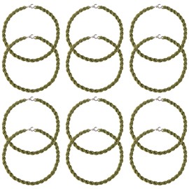 XIHIRCD 12pcs Blousing Straps, Elastic Boot Bands Twists Leg Ties Blousing Garters Army Boot Straps with Metal Hooks for Men Women Outdoor Hiking Camping (Green)