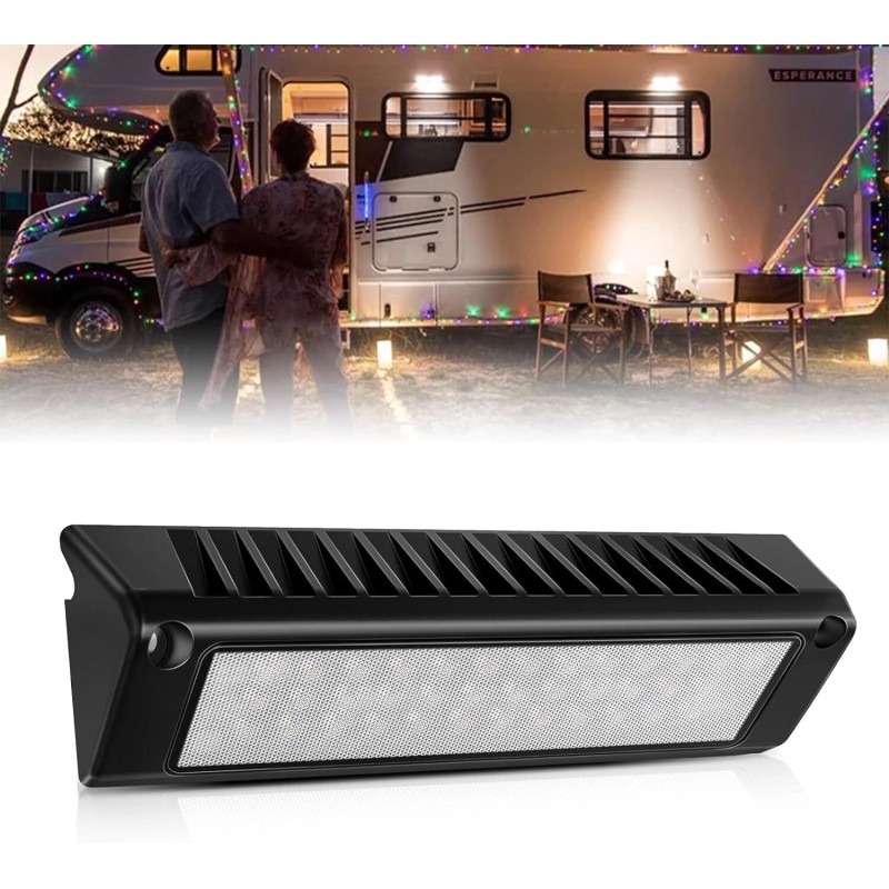 MICTUNING 1pc RV Porch Light, 9" Inch 54W 2000LM Camper
