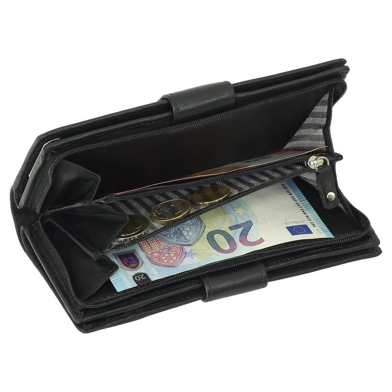 Luxury Ladies Leather Wallet Purse Zip XXXL 18.5 cm DIFFERENT