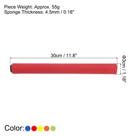 PATIKIL Relay Track Baton Set, Sponge Stainless Steel Tube Race Field Running Sticks for Outdoor Athletics Sport Game Tool (Blue,Green,Orange,Red,Yellow)