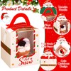 24 Pcs Christmas Cupcake Boxes Christmas Cookie Boxes with Window