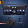 Nilight 6 Gang Rocker Switch Box 12V SPST ON Off