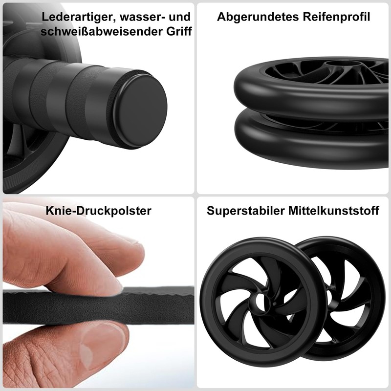 Bnlei Abdominal Roller with Mat, Abdominal Trainer, Abdominal Trainer for