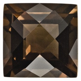 Sonia Jewels Brown Smoky Quartz, 5MM Square Checkerboard,