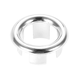 uxcell Sink Basin Trim Overflow Cover Insert in Hole Ring Covers Caps Silver Tone 6pcs