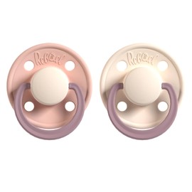 Rebael Fashion Dummies | Pack of 2 | Natural Rubber/Latex | Made in Denmark | BPA-Free | Cherry Shape Teat | Tornado Pearly Rhino/Frosty Pearly Rhino, Size 2 (6+ Months)
