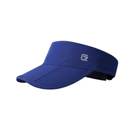 GADIEMKENSD UPF 50+ Foldable Visor Caps, Breathable and Reflective Logo, Unisex Design for Golf, Tennis, Running and Travel, navy