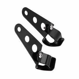 Aramox Headlight Brackets, Pack of 2 Motorcycle Headlight Brackets Fork Racer 28 mm - 34 mm Fit (Black)