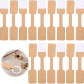 DELUXEFOX Jewelry Price Tags, Jewelry Identification Labels, Jewelry Labels, Kraft Paper, Suitable for Jewelry Labels, Diamonds, Bracelets, and more. Use as labels to distinguish and mark items