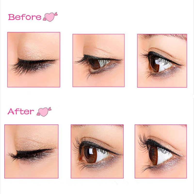 MERVK Stainless Steel Eyelash Curler with Built-in Comb Pinch Pain-Free