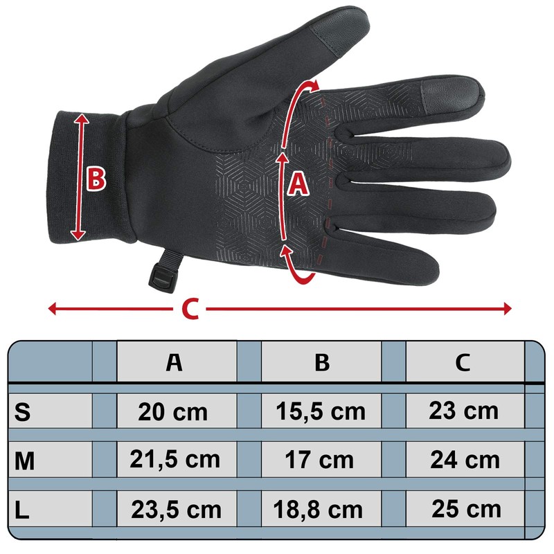 ALPIDEX Anti Slip Gloves Cycling Windproof Gloves Touchscreen Man Woman