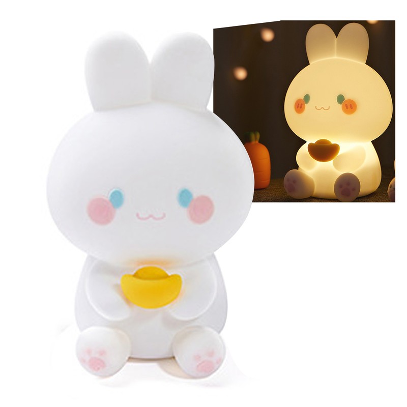 Rabbit Patting Light Silicone Lovely Adjustable Brightness Small Bunny Bed