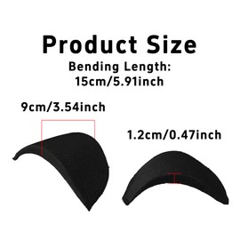 pson 8 Pairs Breathable Sponge Foam Shoulder Pads for Women and Men Blazer, Suit, Coat, Jacket Sewing Accessories(Black)