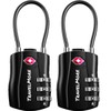 TSA Approved Travel Combination Cable Luggage Locks for Suitcases &