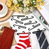 DoubleFill 100pcs Plastic Sock Hanger with Curved Bar 3.9" Display