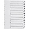 Q-Connect 1-12 Index Multi-Punched Reinforced Board Clear Tab A4 White