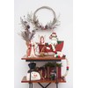 GALLERIE II Santa and Owl Figurine Red