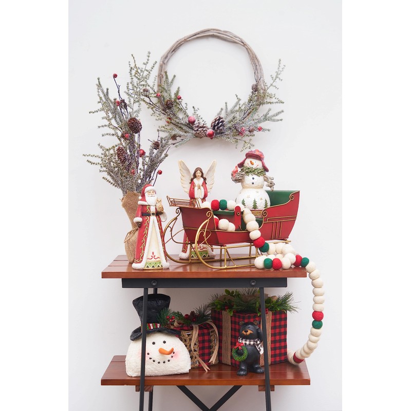 GALLERIE II Santa and Owl Figurine Red