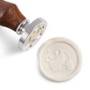 Mceal Wax Seal Stamp,Silver Brass Head with Rosewood Handle, 1.2"(30mm)