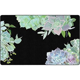 Flagship Carpets Schoolgirl Style Simply Stylish Succulents Classroom Area Rug for Indoor Classroom Learning or Kid Bedroom Educational Play Mat, 5'x7'6", Multicolor