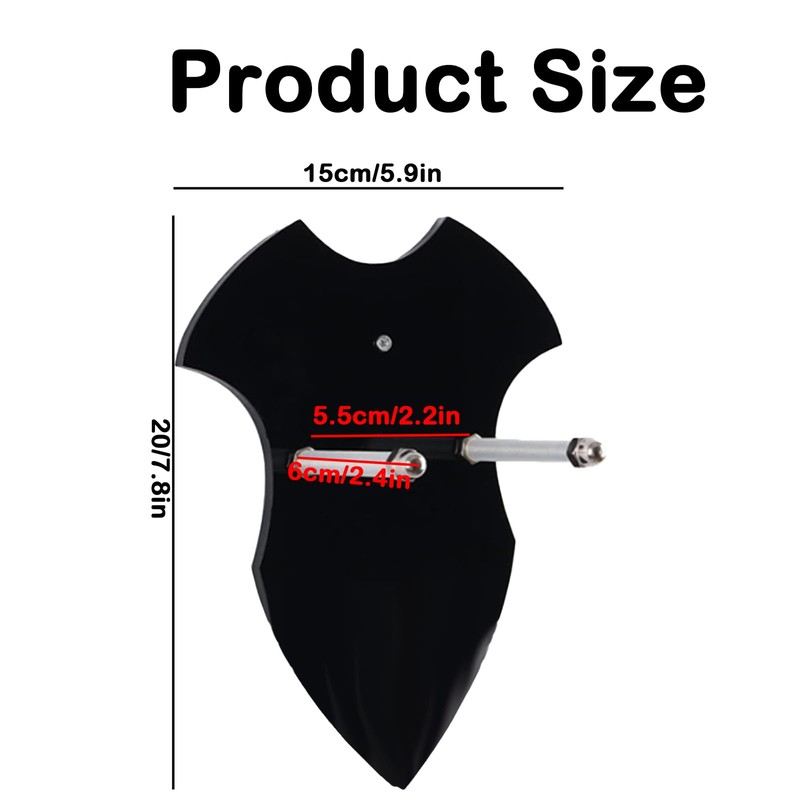 NIYATA Pack of 2 Acrylic Sword Wall Mounts, Black, Sword