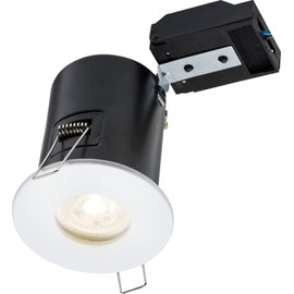 Knightsbridge 230V IP65 Fixed GU10 Fire-Rated Downlight White, VFCFIPW