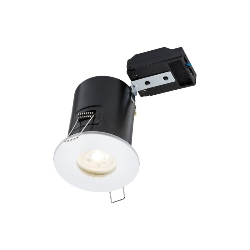 Knightsbridge 230V IP65 Fixed GU10 Fire-Rated Downlight White, VFCFIPW