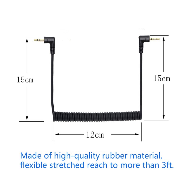 CERRXIAN 90 Degree Right Angle 3.5mm Male to Male Jack