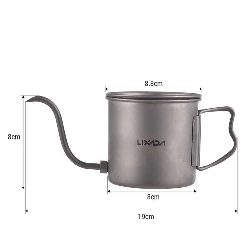 Fesjoy 400 ml pour over kettle gooseneck coffee kettle Ti