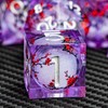ARUOHHA DND Resin Dice Plum Blossom Liquid Core Purple White