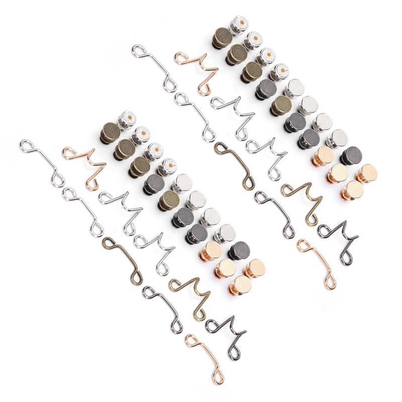 Adjustable Waist Buckle Extender Set Jean Waist Extender Button Replacement