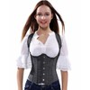 Philaesi Women's Steel Boned Underbust Corset Waist Cincher with Strap,